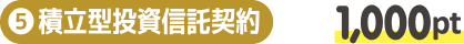 ⑤積立型投資信託契約 1,000pt