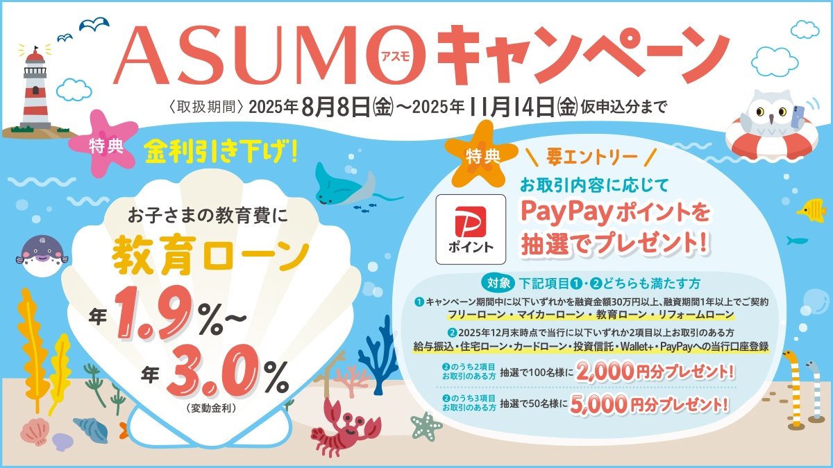 教育ローン ASUMOキャンペーン