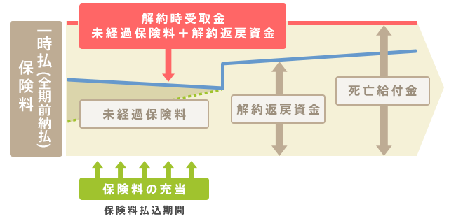 全期前納払終身保険 説明図