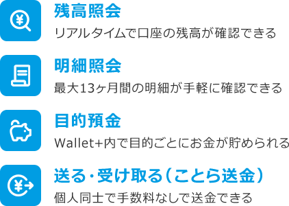 Wallet＋でできること
